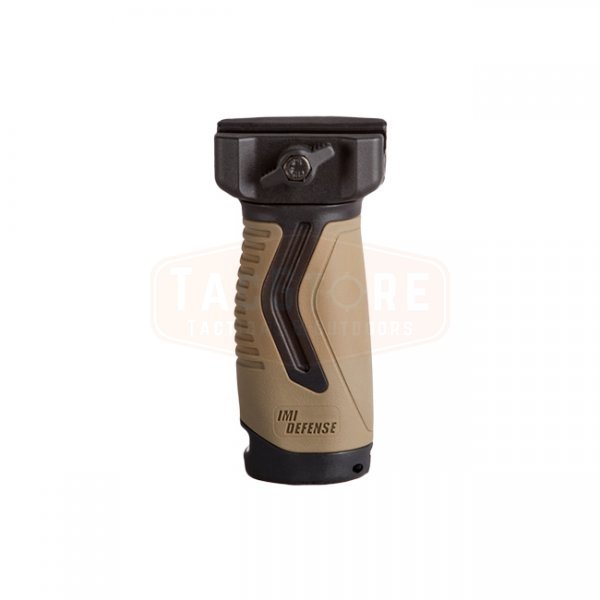IMI Defense OVG Overmolded Vertical Grip - Black/Tan