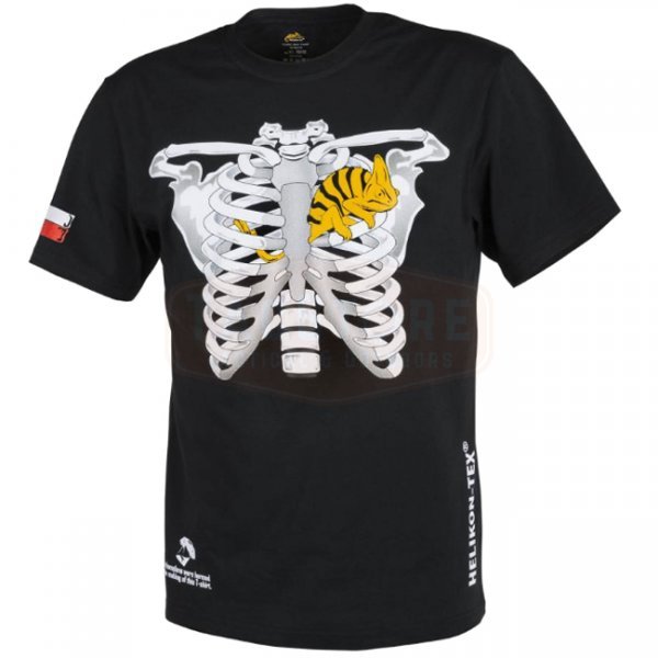 Helikon T-Shirt Chameleon in Thorax with PL Flag - Black - 2XL