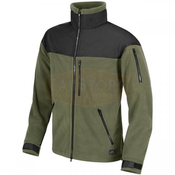 Helikon Classic Army Fleece Jacket - Olive Green / Black - 2XL