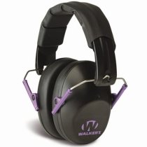 Walkers Low Profile Folding Earmuff - Black / Purple