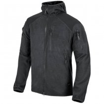 Helikon Alpha Hoodie Grid Fleece Jacket - Black