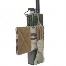 Warrior Laser Cut Wing Velcro MBITR/Harris Radio Pouch Left Side - Multicam