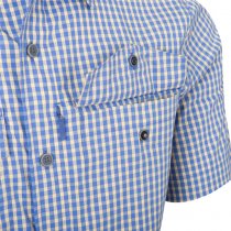 Helikon Covert Concealed Carry Short Sleeve Shirt - Royal Blue Checkered - 3XL