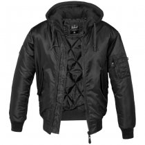 Brandit MA1 Sweat Hooded Jacket - Black - M