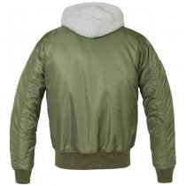 Brandit MA1 Sweat Hooded Jacket - Olive / Grey - L
