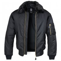 Brandit MA2 Jacket Fur Collar - Black - M