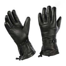 M-Tac Leather Winter Gloves - Black