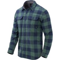 Helikon Greyman Shirt Nylon Sorona Blend - Moss Green Checkered - S