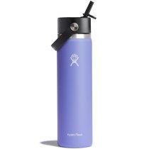 Hydro Flask Wide Mouth Insulated Water Bottle & Flex Straw Cap 24oz - Lupine